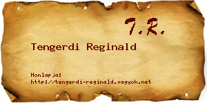 Tengerdi Reginald névjegykártya